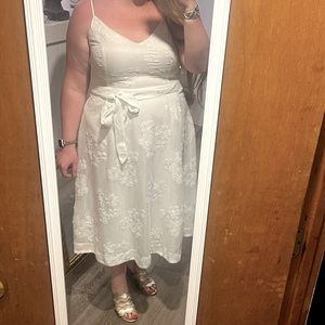 White Floral Dress